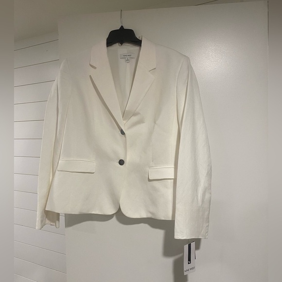 NWT Nine West White Tailored Blazer - 16 - Picture 1 of 8
